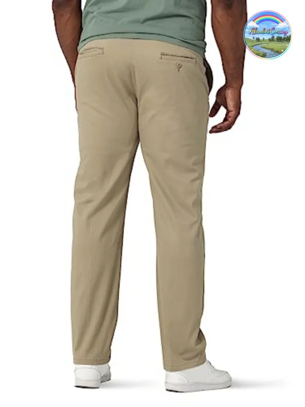 Lee Big & Tall Straight Fit Casual Chino Pants, 98% Cotton 2% Spandex, Zipper